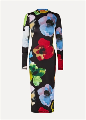 Pullover long sleeve midi kjole Watercolor Bloom Stine Goya